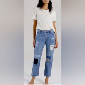 Askk Ny Highwaist Patchwork Jeans Size 28.